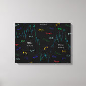 Geld verdienen op Forex Canvas Afdruk (Voorkant)