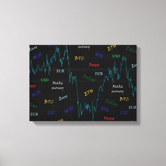 Geld verdienen op Forex Canvas Afdruk (Voorkant)