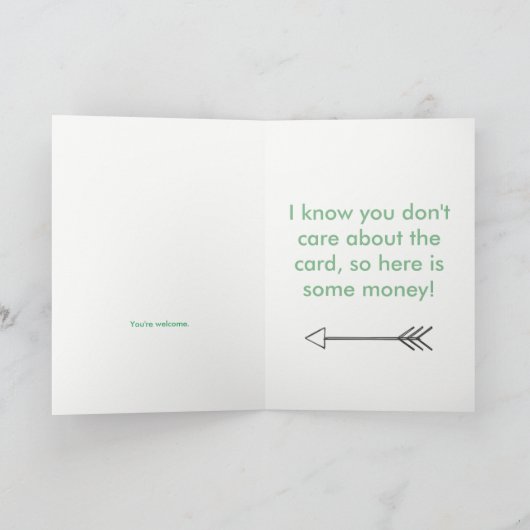 Geld Verjaardag Kaart (Binnen)