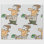 Geld versnipperen cadeaupapier (Vlak)