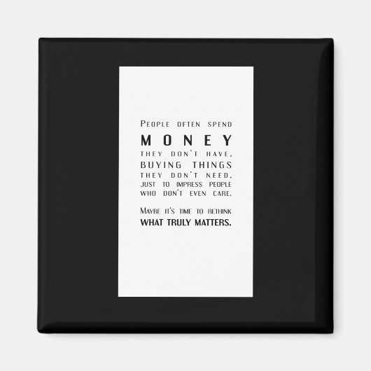 Geld versus wat echt een doordachte wending is magneet (Voorkant)