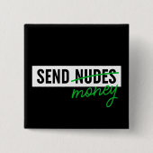 Geld verzenden vierkante button 5,1 cm (Voorkant)