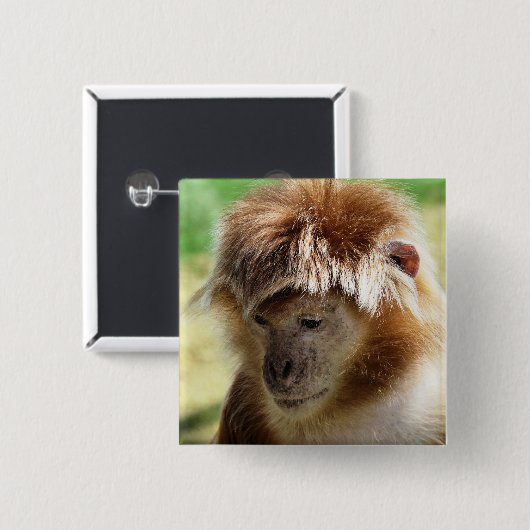 GELD VIERKANTE BUTTON 5,1 CM (Voorkant /achterkant)