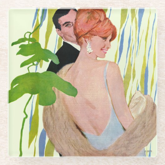 Geld voor haar glazen onderzetter (Voorkant)