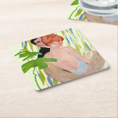 Geld voor haar kartonnen onderzetters (Schuin)