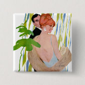 Geld voor haar vierkante button 5,1 cm (Voorkant)