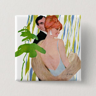 Geld voor haar vierkante button 5,1 cm