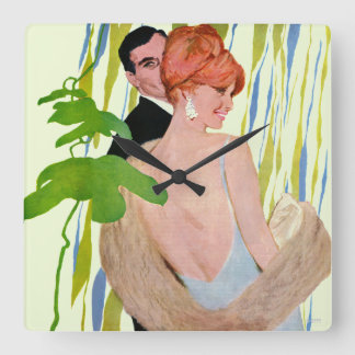 Geld voor haar vierkante klok