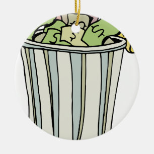 Geld weggooien Cartoon Keramisch Ornament