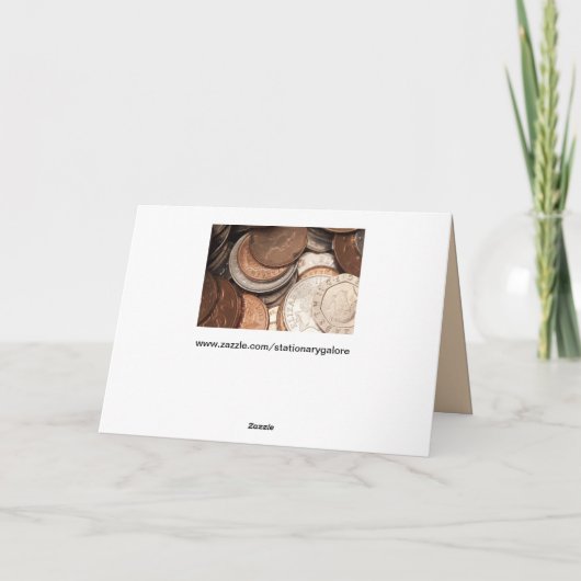 Geld wenskaart kaart (Achterkant)