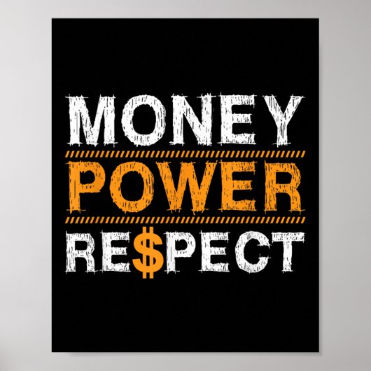 Geld Wer Respect Rap Liefhebber Ondernemer Kerstmi Poster (Voorkant)