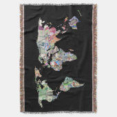 geld wereldkaart land van financiën - symbool cu deken (Voorkant Verticaal)