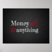 Geld zal alles doen wat gezegde poster kan (Voorkant)