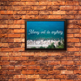 Geld zal alles doen wat poster weergeeft