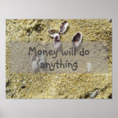Geld zal alles doen wat wijsheid in gezegde poster (Voorkant)
