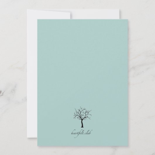 Geldbomen Bridal Shower-uitnodigingen Kaart (Achterkant)