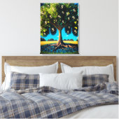 Geldbomen, welvaartsrijkdom, dichtheidsbundel canvas afdruk (Insitu (Slaapkamer))