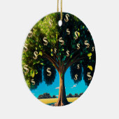 Geldbomen, welvaartsrijkdom, dichtheidsbundel keramisch ornament (Rechts)