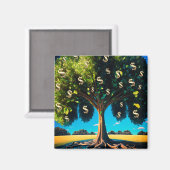 Geldbomen, welvaartsrijkdom, dichtheidsbundel magneet (Voorkant / Achterkant)