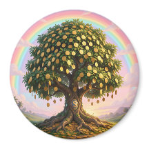 geldboom met regenboog