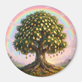 geldboom met regenboog magneet