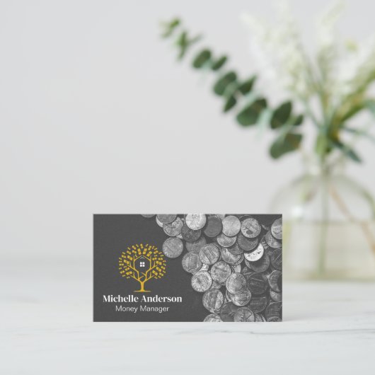 geldboom | Munten Visitekaartje (Staand voorkant)