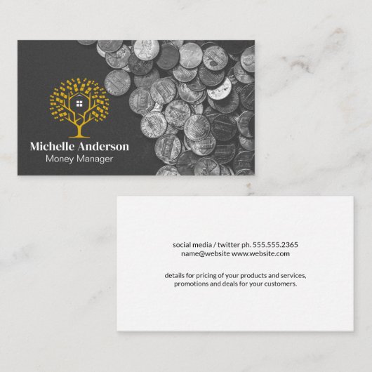 geldboom | Munten Visitekaartje (Voorkant / Achterkant)