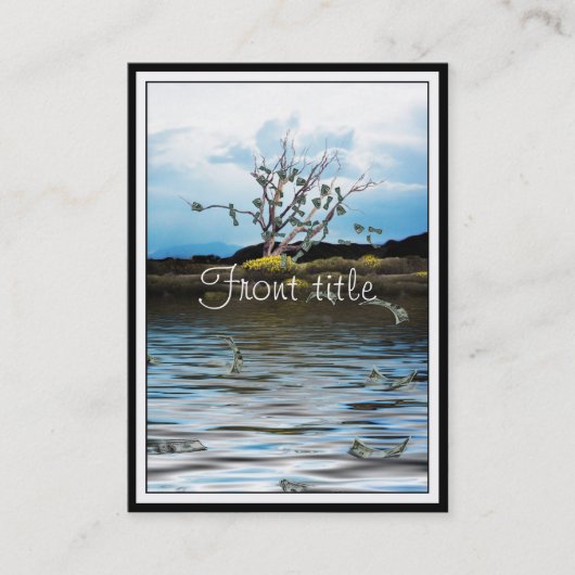 Geldboom op een dag van de Windy Visitekaartje (Voorkant)