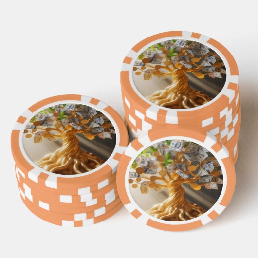 Geldboom Poker Chips (Opstapeling)