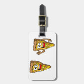 Gelddelige Champignon Pizzaslices Bagagelabel (Voorkant verticaal)
