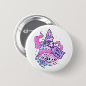 Gelddrank Schattige Roze Halloween Potion Fles Ronde Button 5,7 Cm (Voorkant /achterkant)