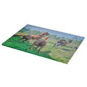 Gelden en kastanjezegels in de pekel snijplank (Hoek)