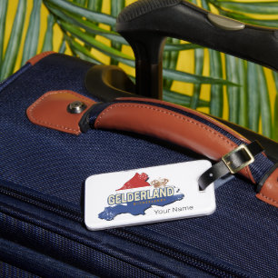 Gelderland Nederland kaart Nederlands Souvenir Bagagelabel