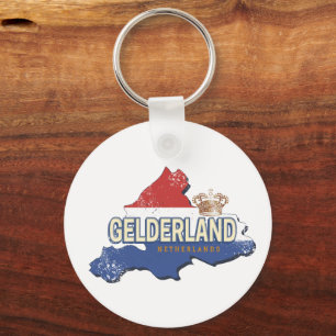 Gelderland Nederland  kaart Nederlands Souvenir Sleutelhanger