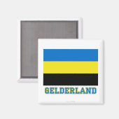 Gelderse Vlag met naam Magneet (Voorkant / Achterkant)