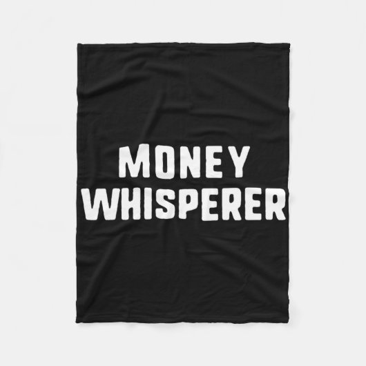 Geldfluisteraar Grappige Minnaar Maker Investeren Fleece Deken (Voorkant)