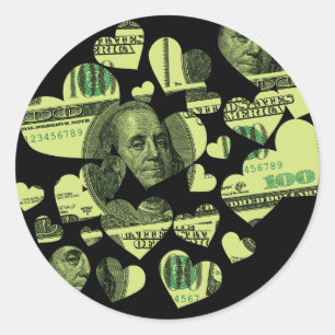 Geldharten Ronde Sticker