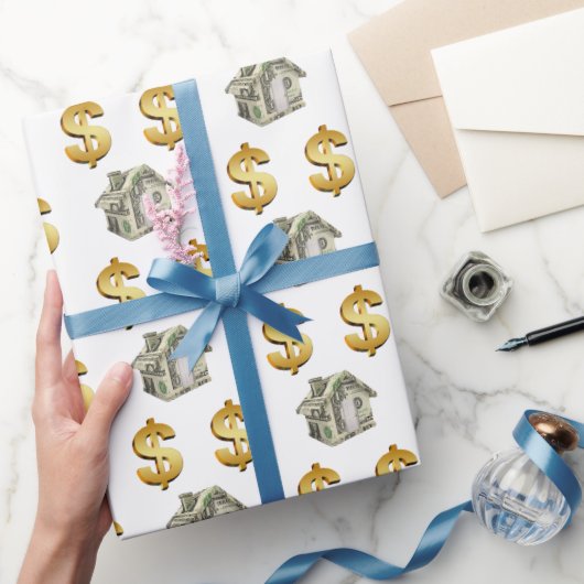 Geldhuizen en Dollar Tekens Cadeaupapier (Geschenken)