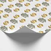 Geldhuizen en Dollar Tekens Cadeaupapier (Hoek)