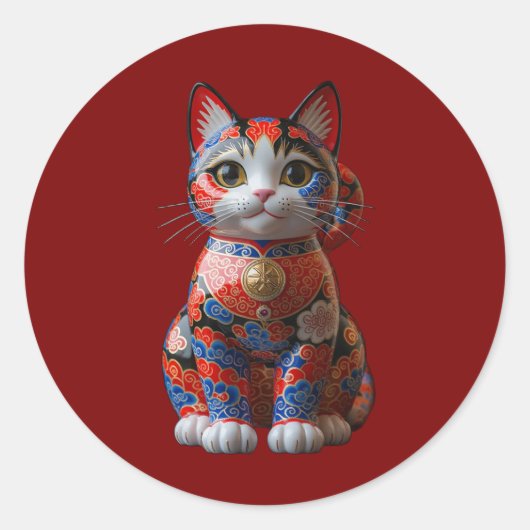 Geldkat Ronde Sticker (Voorkant)