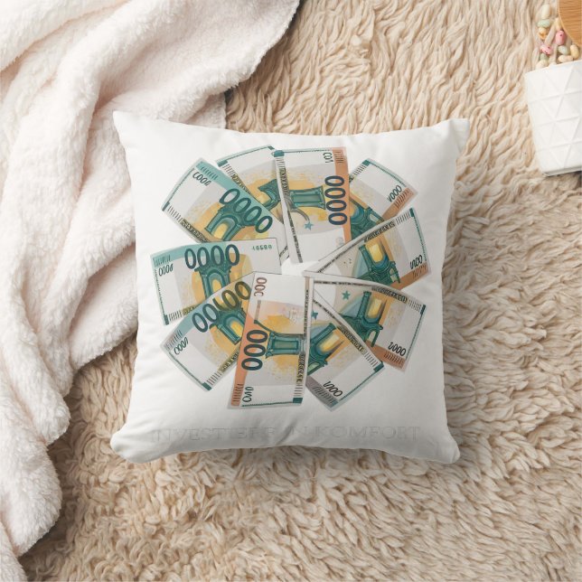 Geldkissen – Luxusdesign mit Euro-Motiven Kussen (Deken)