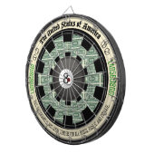 Geldkunst met 8 bits dartbord (Voorkant Rechts)