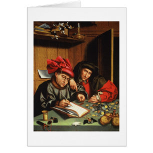 Geldleners (olie op eiken paneel)