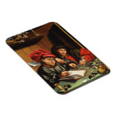 Geldleners (olie op eiken paneel) magneet (Rechterzijde)