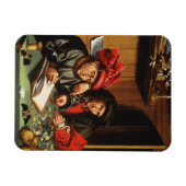 Geldleners (olie op eiken paneel) magneet (Horizontaal)