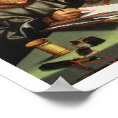 Geldleners (olie op eiken paneel) poster (Hoek)