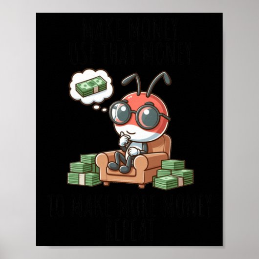 geldmaker ant Sticker Poster (Voorkant)