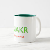geldmaker tweekleurige koffiemok (Voorkant rechts)