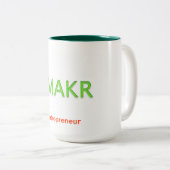Geldmaker  tweekleurige koffiemok (Voorkant rechts)