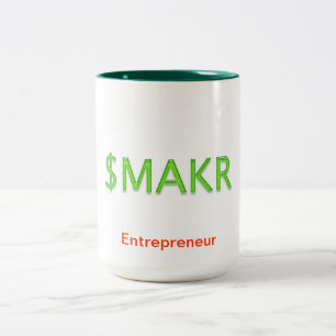 Geldmaker  tweekleurige koffiemok